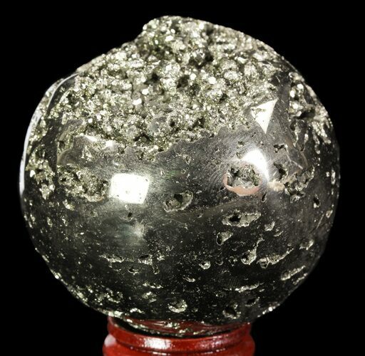 Polished Pyrite Sphere - Peru #65110